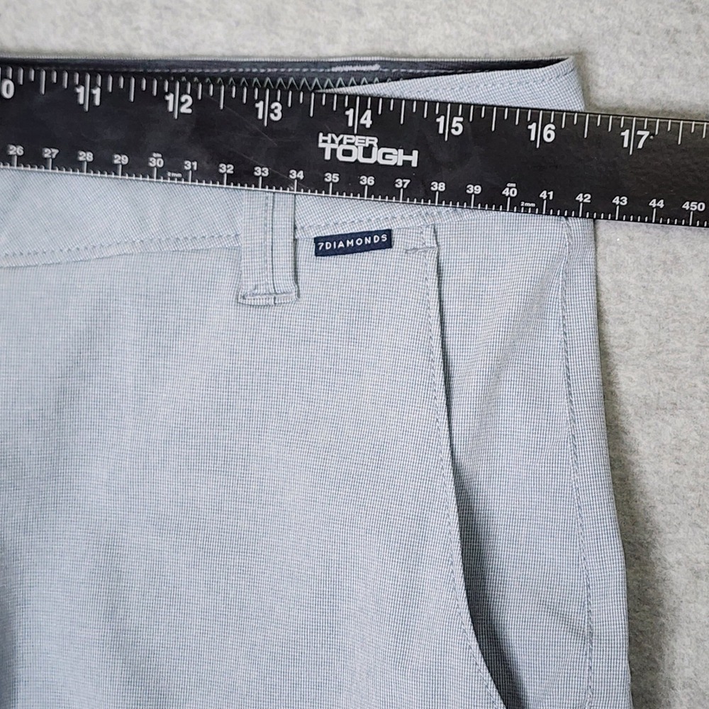 7 Diamonds Dynamic Performance Shorts Mens 30 Blue Stretch Golf Tech Chino NEW - Picture 5 of 10